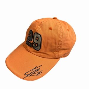 Dale Earnhardt Jr. #29 Chase Authentics NASCAR Signed Orange Strapback Hat